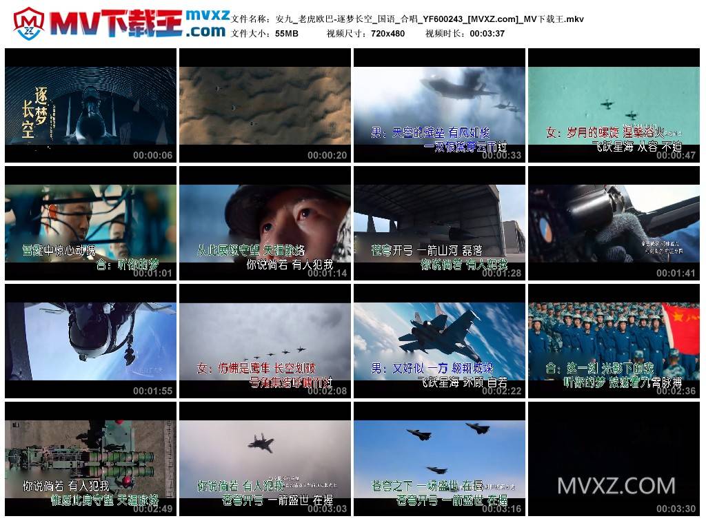 安九_老虎欧巴-逐梦长空_国语_合唱_YF600243